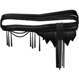 Black Ratty Waist Scarf