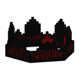 Black Red Dragonscale Animated Glitch 8-Bit Crown