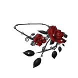 [🌹] Black Red Enchanted Rose Necklace 3.0