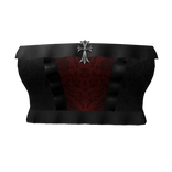 black red  gothic vcut top
