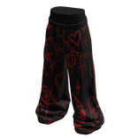 Black Red Grunge Sigil Cross Core Sweatpants
