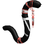 Black Red Medic Nurse Cat Tail