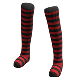 Black Red | Leg Warmers Thigh High Socks