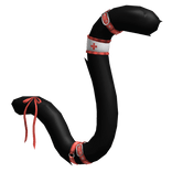 Black Red Ribbon Nurse Cat Tail