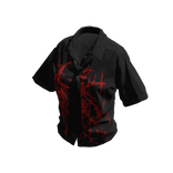 Black Red Sigil Buttoned Up Shirt w/ Black Tie