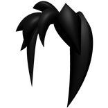 Black Retro Ponytail