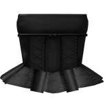 ♡ Black ribbon lace corset with bow