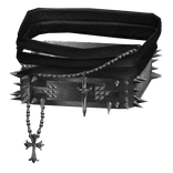 Black Right Shoulder Scarf Wrap Armor