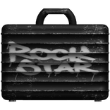 Black Rockstar Spray Paint Grunge Suitcase