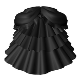 Black Rococo Train Back Bustle Skirt