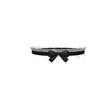 ♡ black ruffle bow choker with moon charm