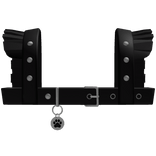 ♡ black ruffle chest harness