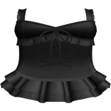 black ruffle corset dress