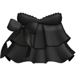 ♡ Black Ruffle Flowy Dress With Bow