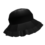 Black Ruffle Hat