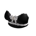 Ruffled Corset Top Black W White Bow ♥