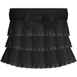 black ruffled princess dress