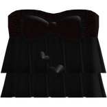 ♡ black ruffled ribbon top
