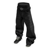 Black Sagging Jeans w/ Sneakers