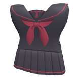 Black Sailor Uniform w/ Red Trim & Skirt