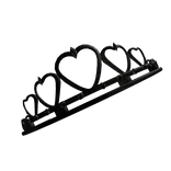 black scene heather scratched hearts tiara 𐕣 
