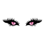 Black Sclera Monster Pink Eye Lashes