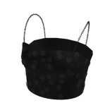 Black Sequin Crop Top