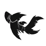 Black shark tail with edge glowing🦈