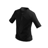 Black shirt with tie