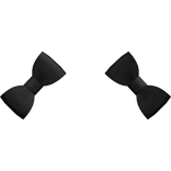 ♡ : black side bows for pigtails