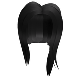 Black Side Swept Hair