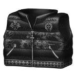 Black Sigil Chrome Puffer Vest