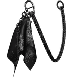 Black Sigil Emo Pocket Handkerchief Belt Keychain