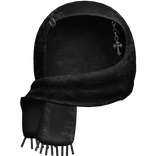 Black Sigil Goth Emo Chrome Cross Chain Headscarf