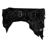 Black Sigil Vkei Waist Distressed Wrap Belt