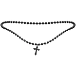 Black Silver Cross Chain 3.0