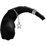 Black Silver Star Chained Fluffy Tail