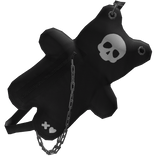Black Skull Teddy Bear Backpack