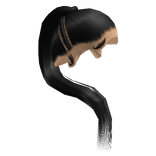 Black Sleek Stitch Braid Ponytail