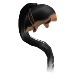 Black Sleek Stitch Braid Ponytail