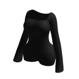 Black Sleeved Bodysuit