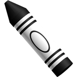 ♡ Black Small Crayon Clip