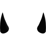 black small devil horns
