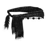 Black Spider Dark Emo Ornamental Waist Cloth Scarf
