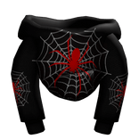 Black Spider Web female Hoodie
