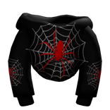 Black Spider Web Male Hoodie