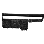 Black Spiderweb Chrome Cross Grunge Bag Belt