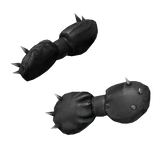 black spike punk hair bows