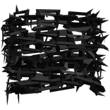 Black Spiked Goth Silver Shoulder Chain [Left]