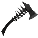 Black Spiked Metal Axe (Back)